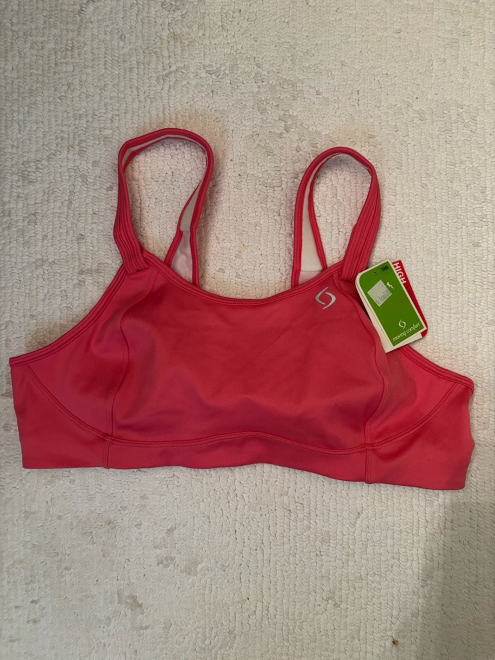 Moving Comfort Coral Pink High-Impact Sports Bra